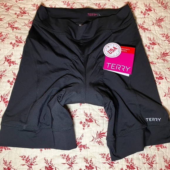 Terry Precision Bicycle Shorts for Women Large NWT Black Padded‎ - Picture 1 of 8